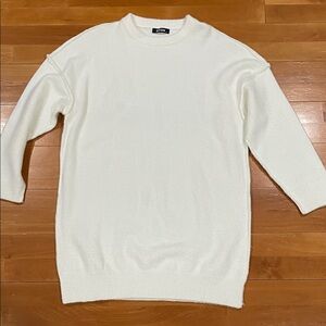 Amazon White Long Sleeve Sweater Dress